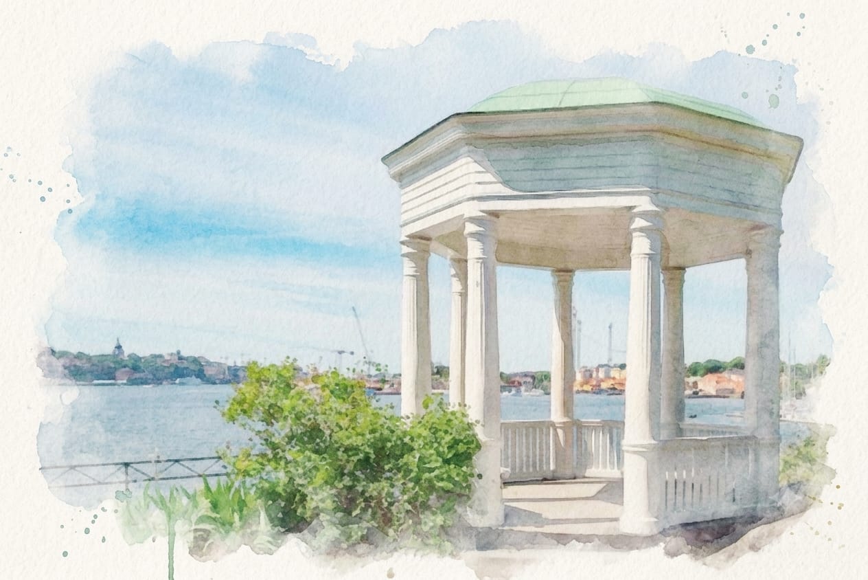 Watercolor of Stockholm